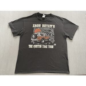 Zach Bryan's The quittin time tour tshirt black XL
